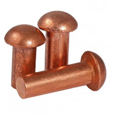 Заклепки медные с полукруглой головкой 2 мм М1 ГОСТ 10299-80