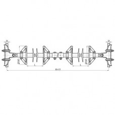Распорки межфазные изолирующие типа РМИ на напряжение 110-220 кВ конструкция 2 2650x6800x1070 мм РМИ 30-110-H-П2-4