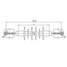 Распорки межфазные изолирующие типа РМИ на напряжение 10-35 кВ конструкция 1 1055x855 мм РМИ 16-35-1055-Р-4