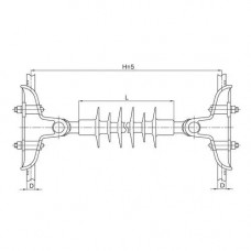 Распорки межфазные изолирующие типа РМИ на напряжение 10-35 кВ конструкция 2 465x235 мм РМИ 25-10-465-П1-3