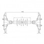 Распорки межфазные изолирующие типа РМИ на напряжение 10-35 кВ конструкция 2