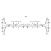Распорки межфазные изолирующие типа РМИ на напряжение 10-35 кВ конструкция 3 1250x3000x920 мм РМИ 30-35-Н-П3-4