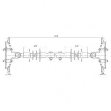 Распорки межфазные изолирующие типа РМИ на напряжение 10-35 кВ конструкция 3 1250x3000x570 мм РМИ 25-35-Н-П1-2