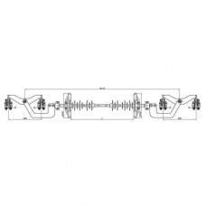 Распорки межфазные изолирующие типа РМИД на напряжение 330-500 кВ конструкция 1 6500x5900 мм РМИД 60-330-H-2