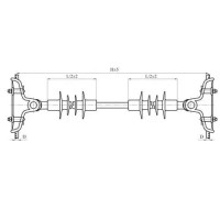 Распорки межфазные изолирующие типа РМИД на напряжение 10-35 кВ 1450x3000x770 мм РМИД 25-35-Н-П1-4