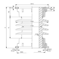 Армированные покрышки ПКСА для конденсаторов связи 25x34 мм ПКСА 850-80 0