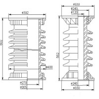 Армированные покрышки ПВК, ПОВ для вакуумных выключателей 14.7x0.3x280 мм ПОВ-110 УХЛ1