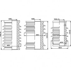 Покрышки для трансформаторов напряжения 110 кВ 0.29x15x285 мм П 1130-420 УХЛ Т