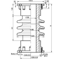 Фарфоровые армированные покрышки ПНК для конденсаторов связи 10x30.5 мм ПНК-10 УХЛ1