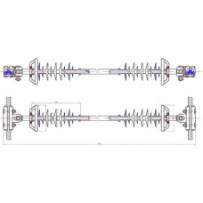 Изолирующие межфазные распорки РМИ для ЛЭП 2500x650x1700 мм РМИ-35 ГОСТ 9920-89
