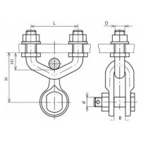 Узлы крепления типа КГП 193x3x210 мм КГП-21-2