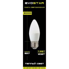 Лампа  Evostar EV-LED-C37-7.5W-220V E14 3000K