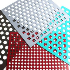 Стальной окрашенный перфорированный лист 1000x0.35 мм Перфорация Lge ГОСТ 19904-90