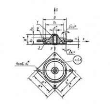 Амортизаторы приборные резинометаллические пластинчатые 13.5x32x10 мм АП-1 ГОСТ 11679.1-76