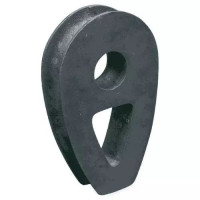 Судовой коуш для стального каната 2.5x15.5 мм 10Х17Н13М2 ОСТ 5.2313-79