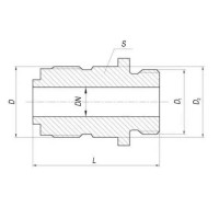Ввертной штуцер с цапковым концом под трубную резьбу 10x16 мм 556-0198-2 ГОСТ 5890-78