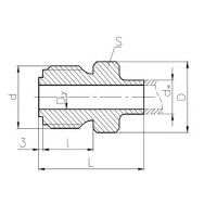 Штуцер промежуточный встык 20x200 мм 556-03.392-02 ГОСТ 5890-78