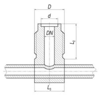Штуцер ответвительный со стопорением 6x40 мм 556-35.2179-03 ГОСТ 5890-78