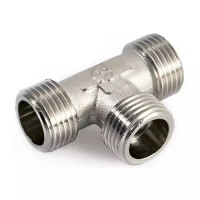 Штуцерный равнопроходный тройник с наружной резьбой 20x40 мм СТ ОСТ 5Р.5536-2010