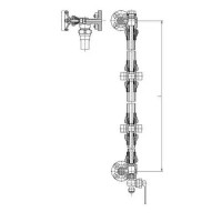 Бронзовая колонка указательная с цилиндрическими стеклами и клапанами 10x16 мм 598-03.022-16