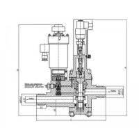Бронзовый запорный проходной клапан с дистанционным управлением 521-35.3211-03 (ИПЛT.49211118-03)