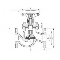 Клапан бронзовый невозвратно-запорный проходной фланцевый 522-35.4167 (ИТШЛ.49192525)
