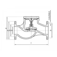 Клапан бронзовый невозвратный проходной фланцевый 522-35.4176 (ИТШЛ.49432508)