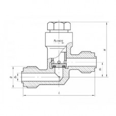 Клапан латунный невозвратный проходной штуцерный 587-0360 (ИТШЛ.49434104)