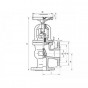 Клапан латунный невозвратно-запорный угловой фланцевый