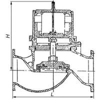 Фланцевый самозапорный отсекающий клапан 50x18 мм Бр