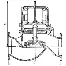 Фланцевый самозапорный отсекающий клапан 100x10 мм Бр