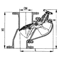 Вертикальная путевая захлопка 100 Ру 6.3 Ду