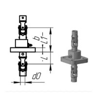 Переборочно-палубный подшипник без маховика со втулкой из полиамидной смолы 14 мм 573-03.253 ОСТ 5.5316-76