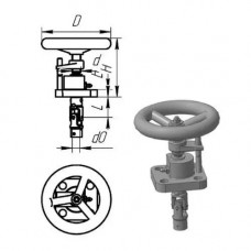 Переборочно-палубный подшипник с маховиком со втулкой из полиамидной смолы 40 мм 573-03.247 ОСТ 5.5316-76