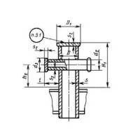 Крестовой однотумбовый кнехт 219 мм ГОСТ 11265-73