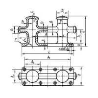 Крестовой литой кнехт 220 мм ГОСТ 11265-73
