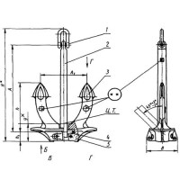 Якорь Холла 2500x2220x1200 мм П ГОСТ 761-74