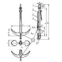 Адмиралтейский якорь 2000 мм ГОСТ 760-74