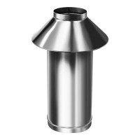 Коаксиальные трубы с зонтом 300x400x0.5 мм AISI 304