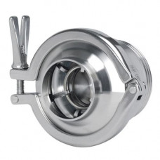 Тарельчатый обратный клапан резьба-сварка 100x100x140 AISI 316L DIN GS