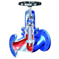 Запорный сильфонный вентиль-клапан 100x10 мм 14с17ст3