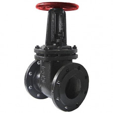 Чугунная параллельная двухдисковая задвижка с выдвижным шпинделем 100x10 мм 30кч6бр ГОСТ 15150-69