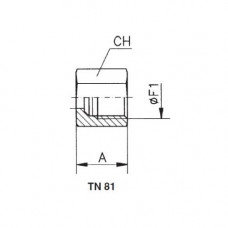 Накидная гайка TN81 и врезное кольцо TN88 35 мм TN81-35L