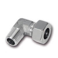 Ввертное угловое соединение с резьбой (Metric, BSPP, BSPT, NPT) 15 мм 1-2