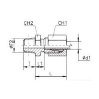 Штуцер ввертный с конической резьбой (ш-ш) TN93 10 мм 3-8