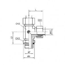Тройник ввертной TN 516 12 мм 3-8