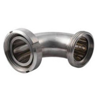 Оснащенный отвод резьба-гайка 40x37x65 мм AISI 316L DIN 11852