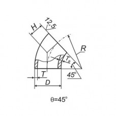 Отводы 45 в ВУС 100x102x10 мм 17Г1С ГОСТ 17375-2001