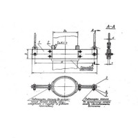 Хомуты укороченные подвесок вертикальных стальных трубопроводов 76x3.69x300 мм 12ХМ МН 3952-62