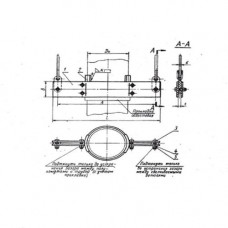 Хомуты укороченные подвесок вертикальных стальных трубопроводов 299x28.1x1800 мм 12ХМ МН 3952-62